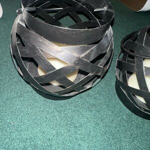 Elegant Black Woven Lantern